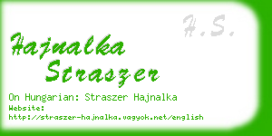 hajnalka straszer business card